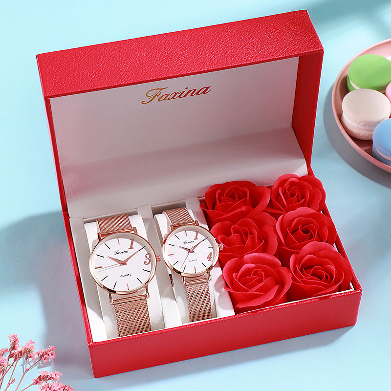 Waterproof quartz watch mesh strap ladies watch